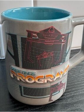 Disney Parks Tron Mug Greetings Programs-End of Line Ceramic 16oz Coffee Cup NEW